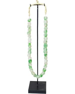 Botanical Boys Ghana Glass Beads Necklace - White