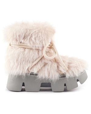 United Nude Stomper Fur Boot - Grey