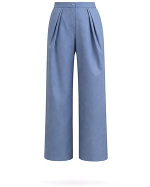 Lumina Eligma The Gathered Suit Trousers Ensemble - Blue