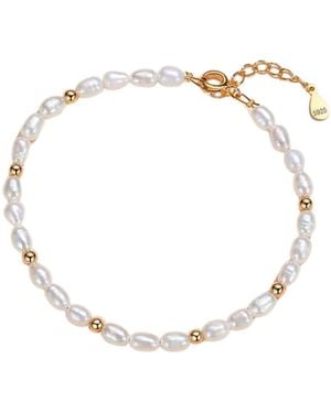 Nazzar Pearl Beaded Bracelet - Metallic
