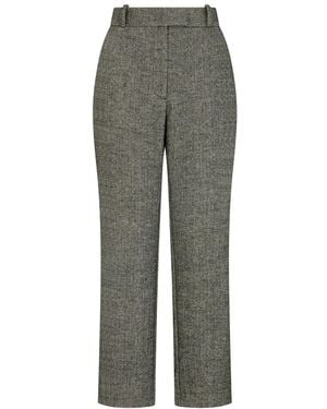 Lily and Lionel Pandora Tapered Herringbone Print Trouser - Grey