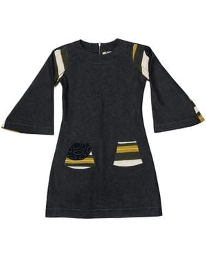 Zasta Studio Blended Denim Short Dress - Black