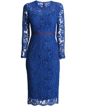 Rumour London Chiara Long Sleeve Lace Dress - Blue