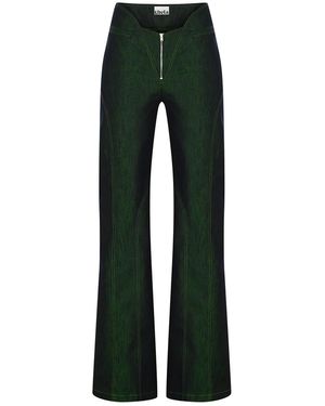 Khéla the Label Unhinged Denim Trousers - Green