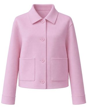 Guards London Daisy Wool Cashmere Boxy Jacket - Purple