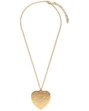 The Pink Reef Louve Heart Necklace - Metallic