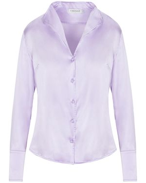 Farinaz Soft Collar Blouse - Purple