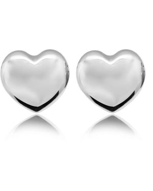 VIEA Adora Statement Heart Shaped Earrings - Metallic