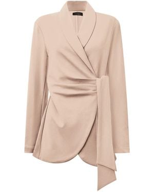 James Lakeland Neutrals Cream Side Sash Blazer - Natural