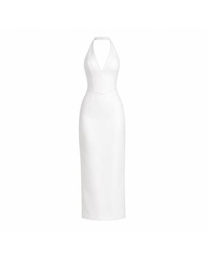 Icon Leva Isla Cotton Halter Corset Dress - White