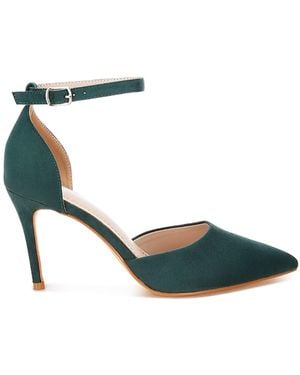 Rag & Co Dolona Microfiber Stiletto Heel Sandals - Green