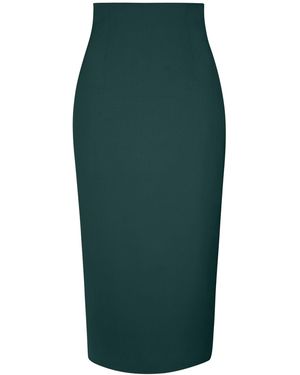 Tia Dorraine High-Waist Pencil Midi Skirt, Dark - Green