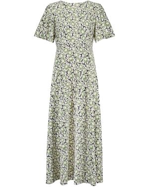 Traffic People Floral Anglaise Floral Rene Maxi Dress - Green