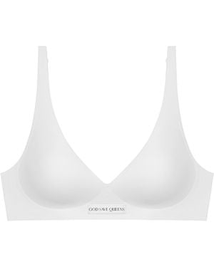 GOD SAVES QUEENS Second Skin Push Up Bralette Off - White