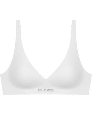 GOD SAVES QUEENS Second Skin Push Up Bralette Off - White