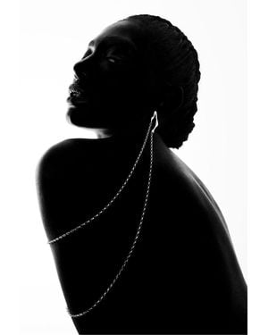 Daria Pacelli Jewelry North Necklace-Length Chain Earrings - Black