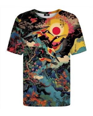 Aloha From Deer Japanese Heron T-Shirt - Multicolor