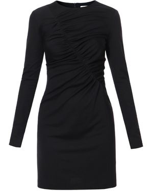 AGGI by HALEWSKI Peggy Asymmetrical Mini Dress With Long Sleeves - Black