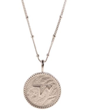 Claire Hill Designs Thrive Shorthand Coin Necklace - Metallic