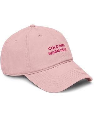 Anchor and Crew Rose Gustatory Cold Brew Warm Heart. Cotton Embroidered Cap - Pink