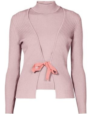 Rumour London Erika And Erin Powder Pink Two-piece Merino Wool Set