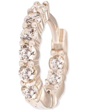BY EDA DOGAN Averie Baguette Spark Hoop Earring - White