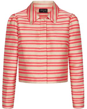 Marianna Déri Stripe Cropped Jacket - Red
