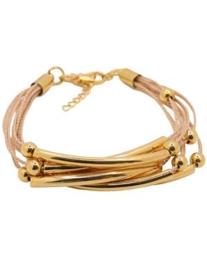 Nart Nature Making Art Neutrals The Layers Buriti Natural Fibre Bracelet - Metallic