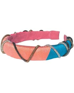 Simitri Sorbet Braided Headband - Blue