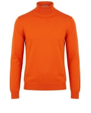 Ron Tomson Roll Neck Knit Jumper - Orange