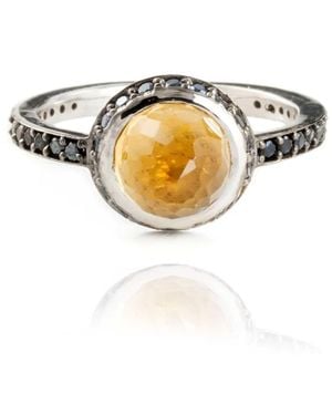 The Jewellery Store London Istanbul Soul Citrine And Spinel Ring - Metallic