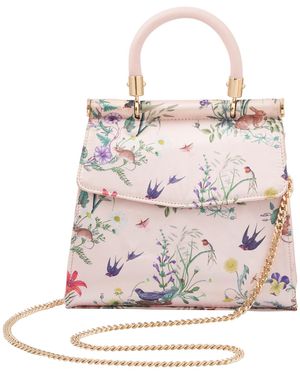 Fable England High Tea Mini Top Handle Tote - Pink