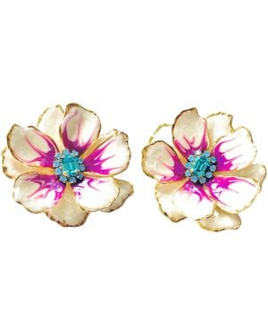 The Pink Reef Pearl & Large Hand Painted Jewel Box Florals - Pink