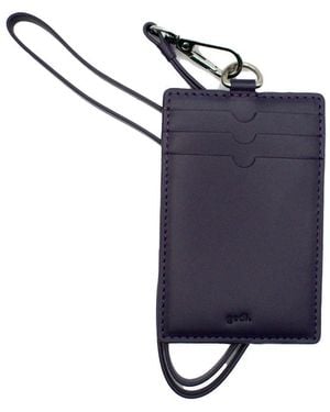 godi. Handmade Leather Strap Lanyard Cardholder - Blue