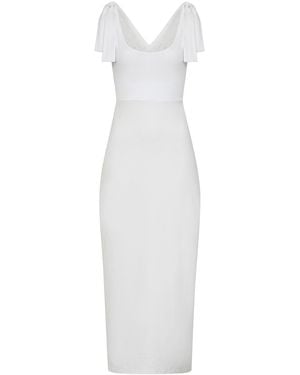 Sophie Cameron Davies Lace Back Cotton Maxi Dress - White