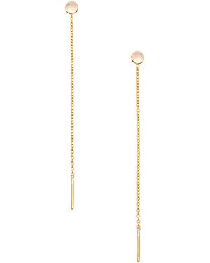 Heather Hawkins Jewelry Speedway Four Millimeter Gemstone Threader Post Earrings - White