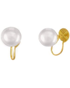 Ninemoo Lunar Pearl Clips Earrings - Metallic