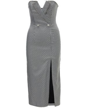 Nissa Embellished Midi Dress - Gray