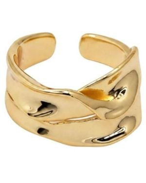 Uchi and Soto Nami Molten Ring - Metallic