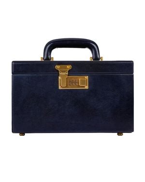 Time Resistance Leather Jewelry Box For - Blue