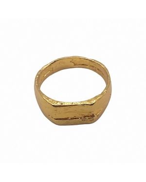 Moca Jewellery Oceanpressed Ring - Metallic