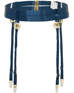 Empress Mimi Celeste Suspender Belt - Blue