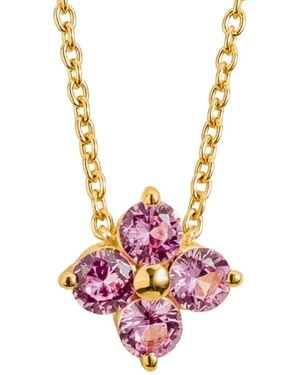Juvetti Petale Necklace Sapphire & Diamond - Pink