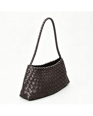 Rimini Weaving Eco Leather Bag 'Erica' - Black