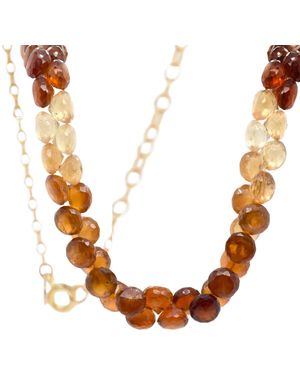 Lori Kaplan Design Hessonite Onion Necklace - Brown