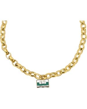 ADIBA Cassette Tape Handmade Necklace - Metallic
