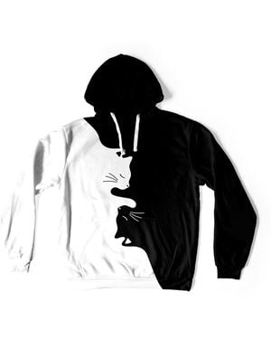 Aloha From Deer And Cats Oversize Hoodie - Black