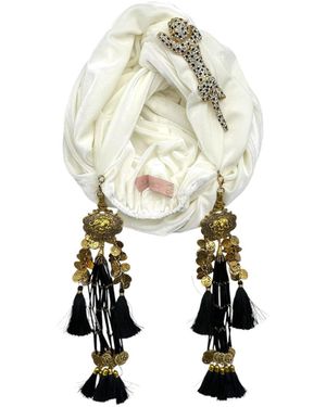 Julia Clancey Ivory Leopardita Dream Turban - White