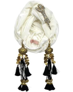 Julia Clancey Ivory Leopardita Dream Turban - White