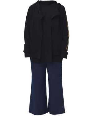 Saniya Khan Peace Love Live Painted Hoodie - Blue